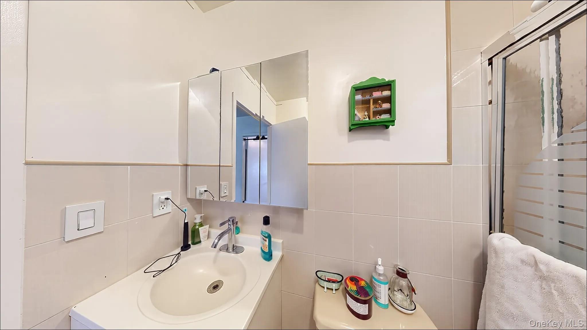 72-52 Metropolitan Avenue, Unit 3C Queens, NY 11379 - Photo 5 of 6 a bathroom with a sink and a mirror