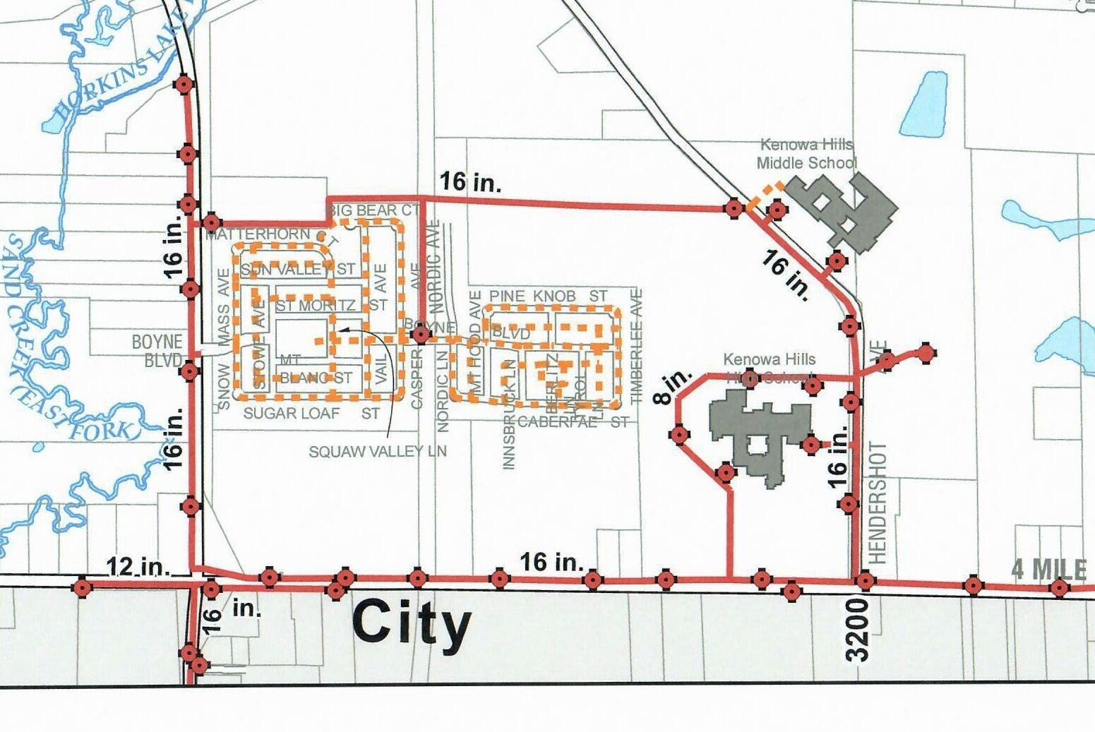 3505 4 Mile Road Northwest Grand Rapids, MI 49544 - Photo 4 of 5 PUBLIC WATER LINE ROUTE-1