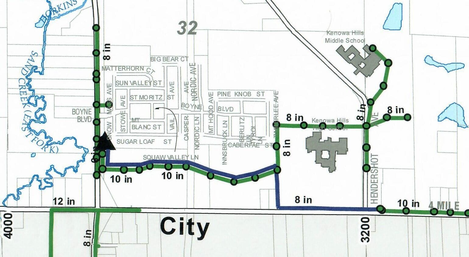 3505 4 Mile Road Northwest Grand Rapids, MI 49544 - Photo 5 of 5 PUBLIC SEWER LINE ROUTE-1