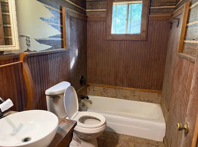 a bathroom with a sink and a toilet