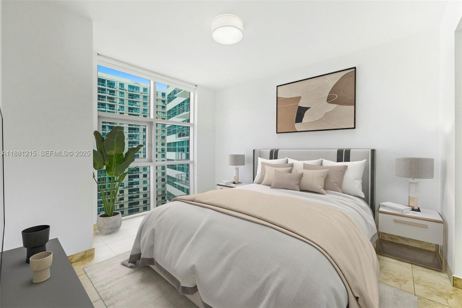 3301 Northeast 1st Avenue, Unit H1510 Miami, FL 33137 - Photo 12 of 23 a large white bed in a white room