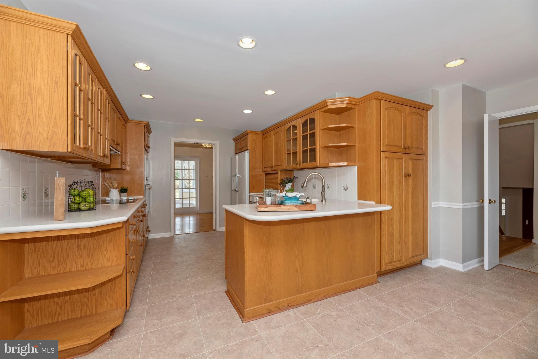 Huge Chefs Kitchen with Solid Surface Countertops