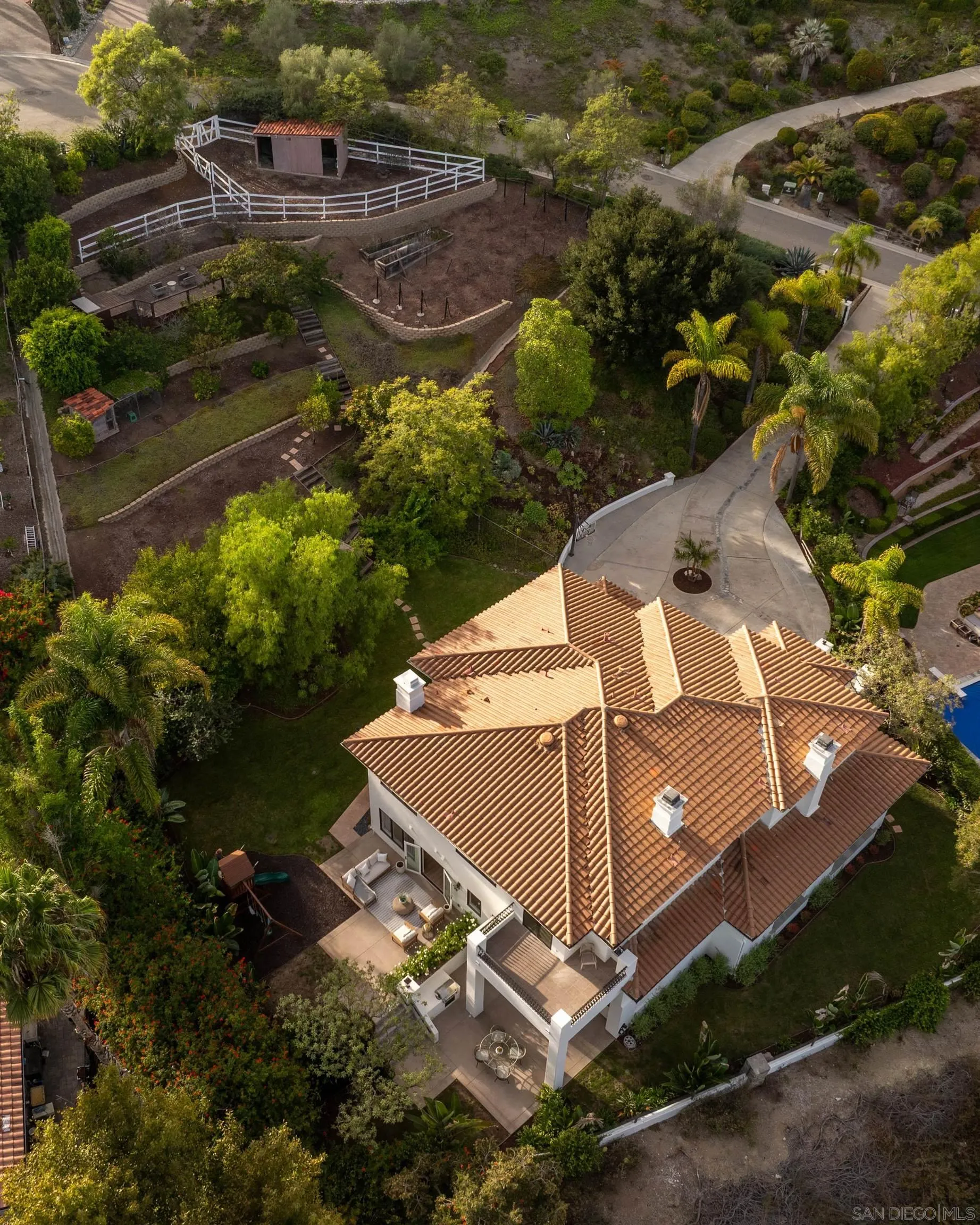 2815 Santa Fe Vista Court Encinitas, CA 92024 - Photo 64 of 74 an aerial view of a house with a yard