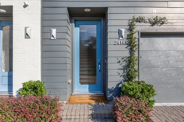 a view of front door of house