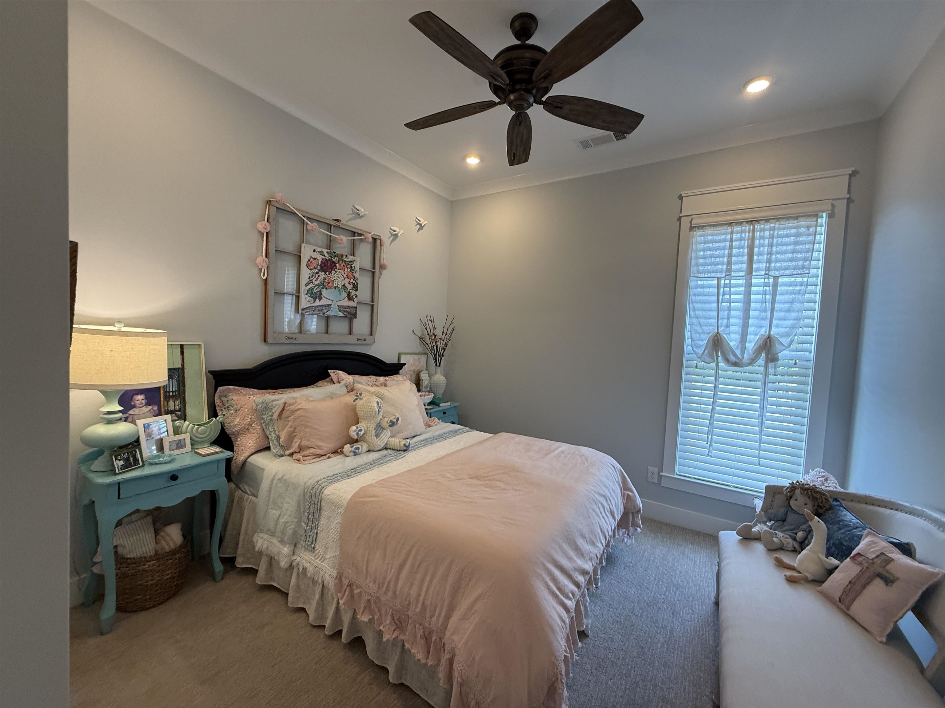 6900 Salem Road Lakeland, TN 38002 - Photo 28 of 40 Bedroom featuring carpet floors, recessed lighting, and ceiling fan