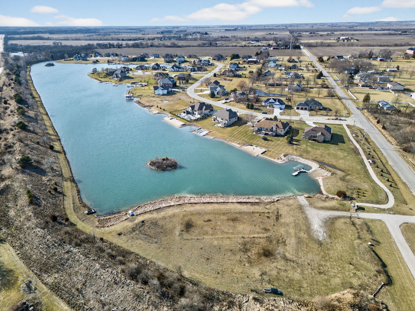 2804 Ninovan Lane Minooka, IL 60447 - Photo 57 of 67 an aerial view of a house with a swimming pool