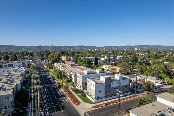 an aerial view of city