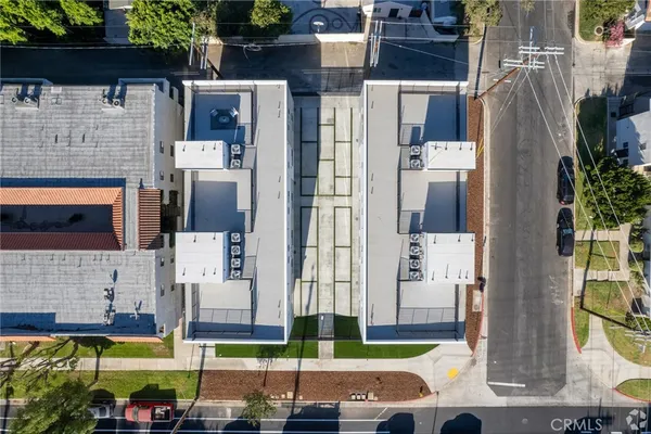 a view of building with yard