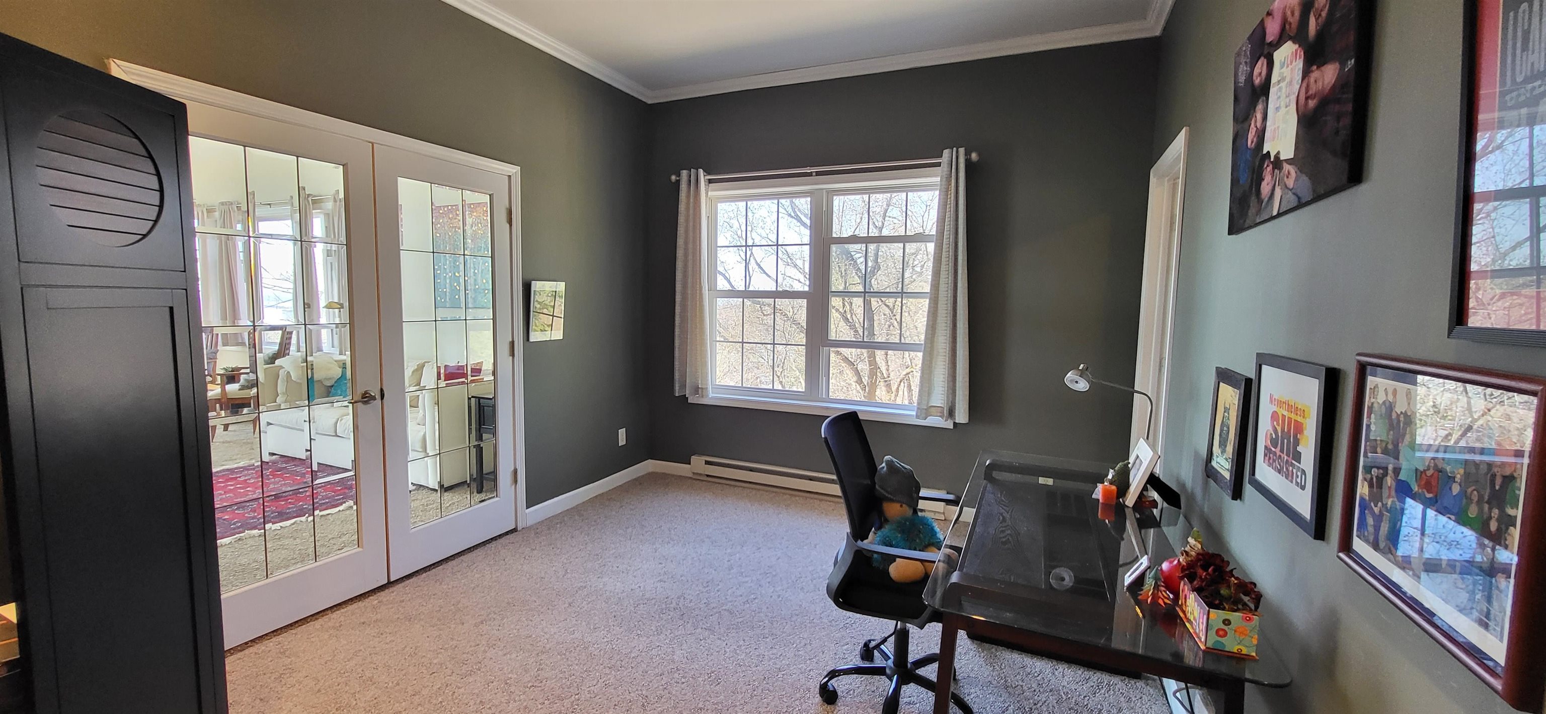 908 East Skyline Parkway Duluth, MN 55805 - Photo 20 of 40 2nd Floor Home office with french doors, carpet, crown molding