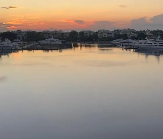 a view of lake and mountain