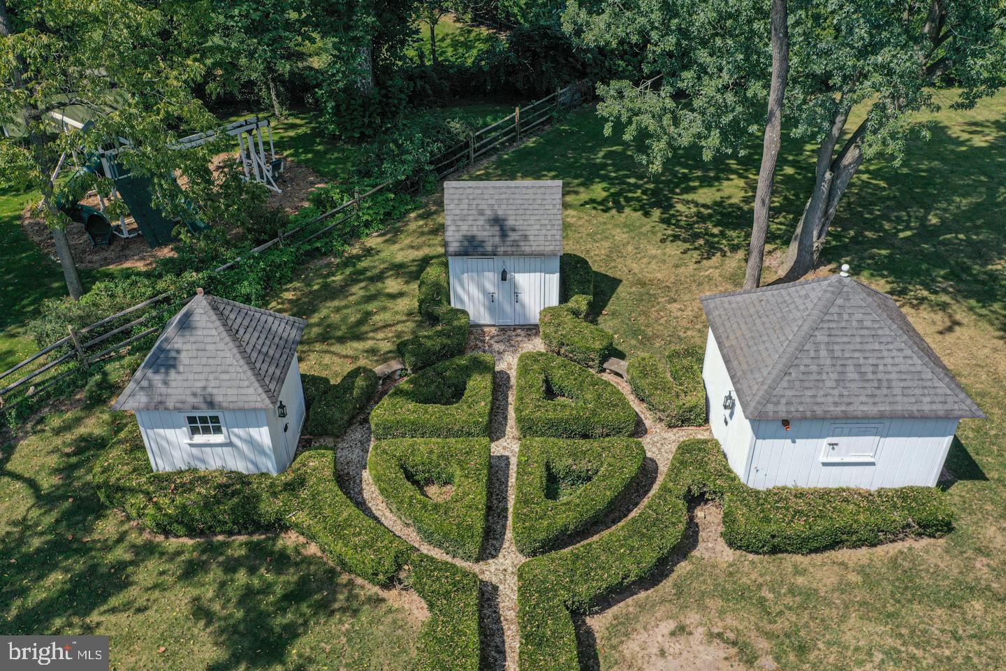 1224 Taylorsville Road Washington Crossing, PA 18977 - Photo 54 of 86 an aerial view of a house with a garden