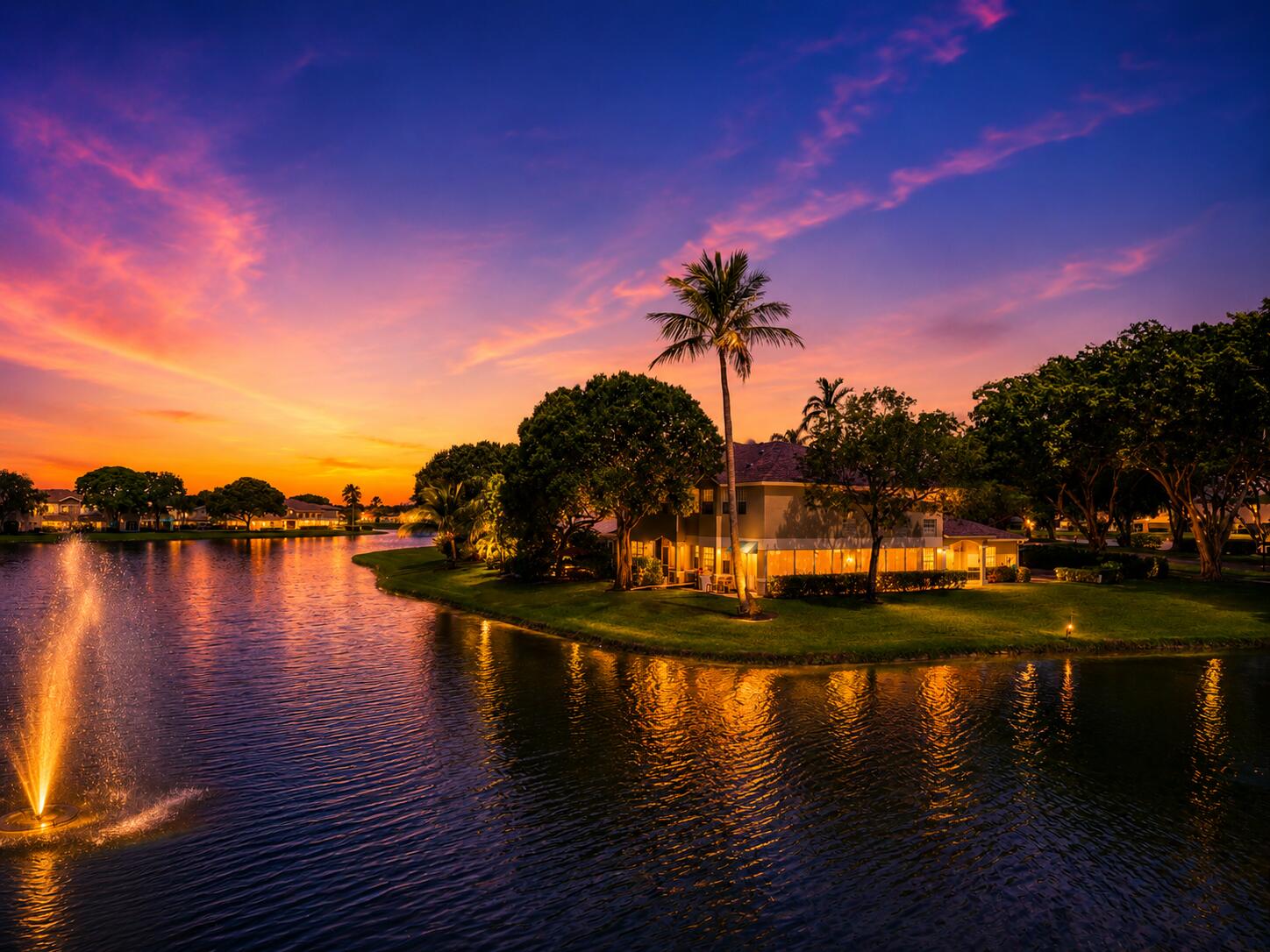 9172 Boca Gardens Parkway, Unit B Boca Raton, FL 33496 - Photo 35 of 54 Twilight Photo