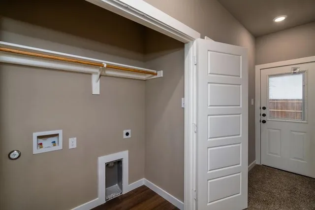 a view of a hallway with closet