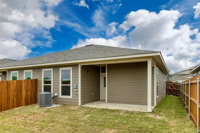 a backyard of a house