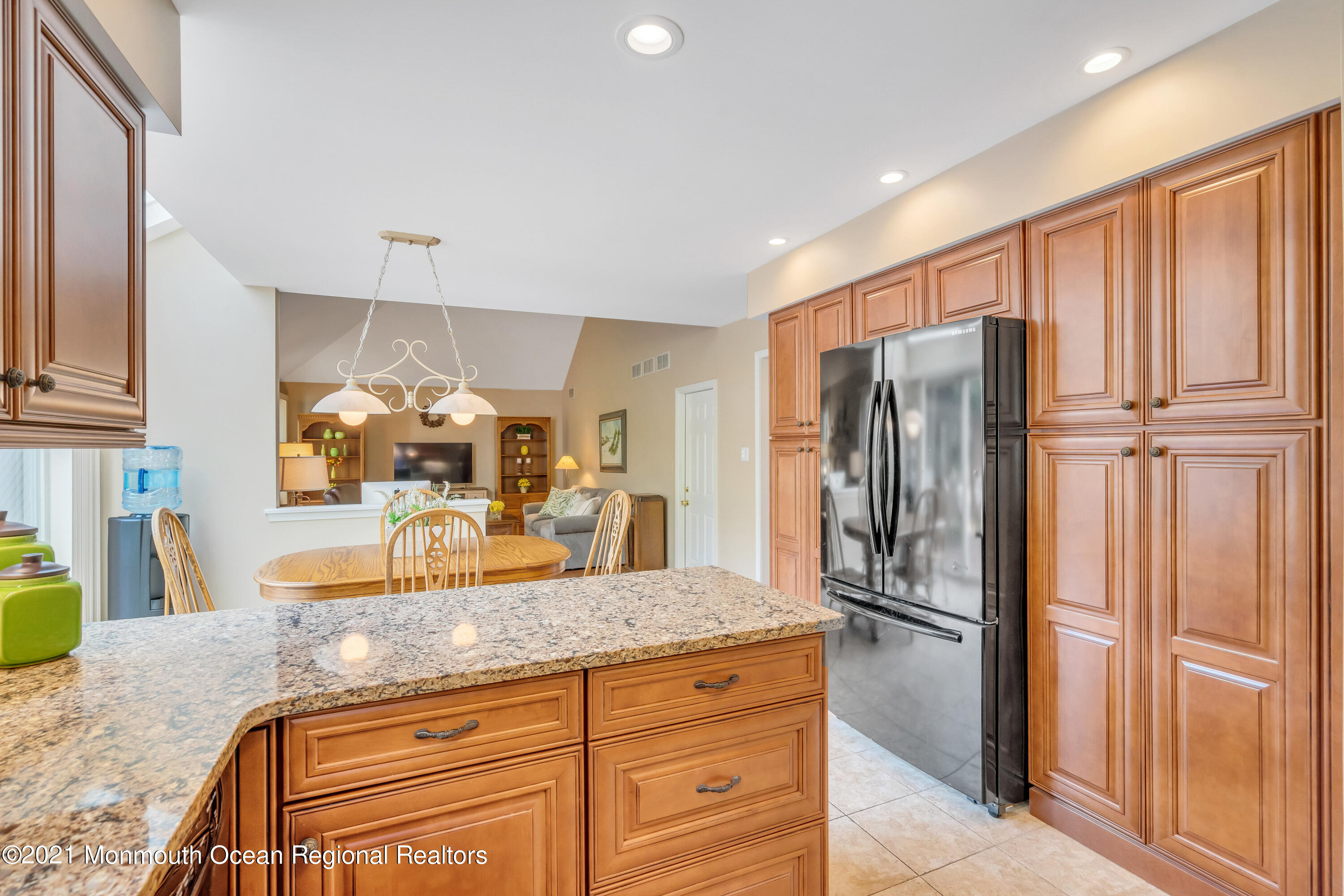 230 Crest Hill Road Toms River, NJ 08755 - Photo 25 of 59 a kitchen with granite countertop a refrigerator and a sink
