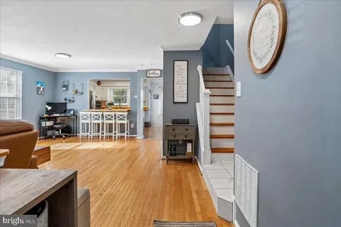 a living room with furniture and a couch