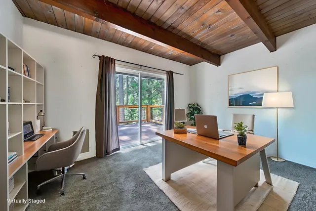 a view of an outdoor space with seating