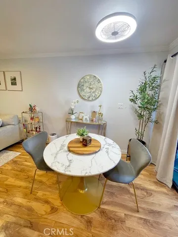 a dining room with furniture and a table
