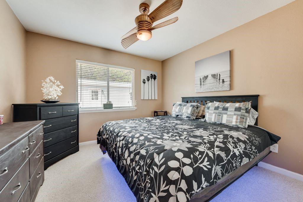 3617 Brandy Road Caddo, TX 76429 - Photo 17 of 40 Bedroom featuring light colored carpet and a ceiling fan