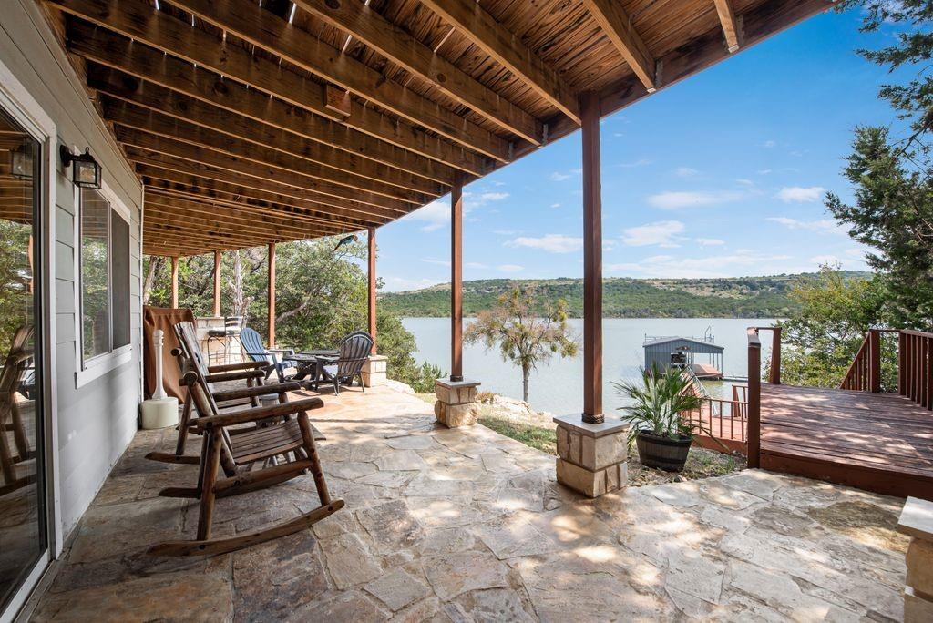 3617 Brandy Road Caddo, TX 76429 - Photo 21 of 40 View of patio / terrace with a water view
