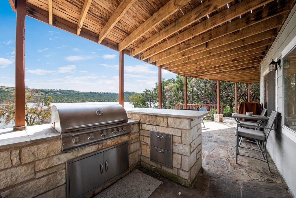 3617 Brandy Road Caddo, TX 76429 - Photo 22 of 40 View of patio / terrace with exterior kitchen