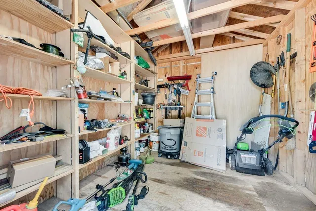 a view of a swimming pool with a lake view