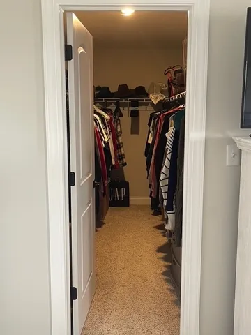 a view of a hallway with window