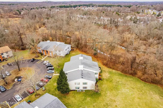 an aerial view of residential house with outdoor space