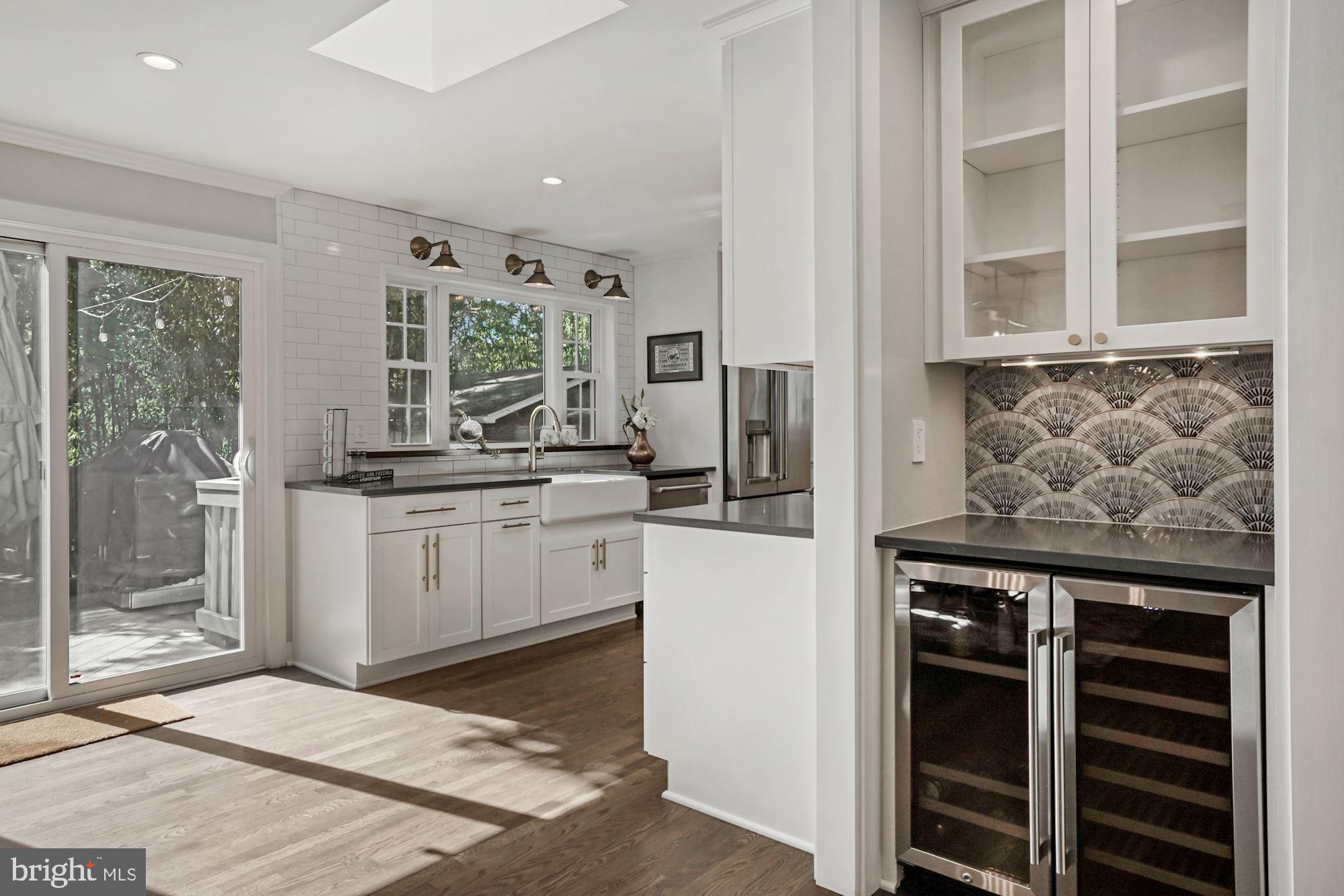 4921 Ridgewood Road Alexandria, VA 22312 - Photo 8 of 48 Gourmet kitchen + wine/beer frig/custom tile