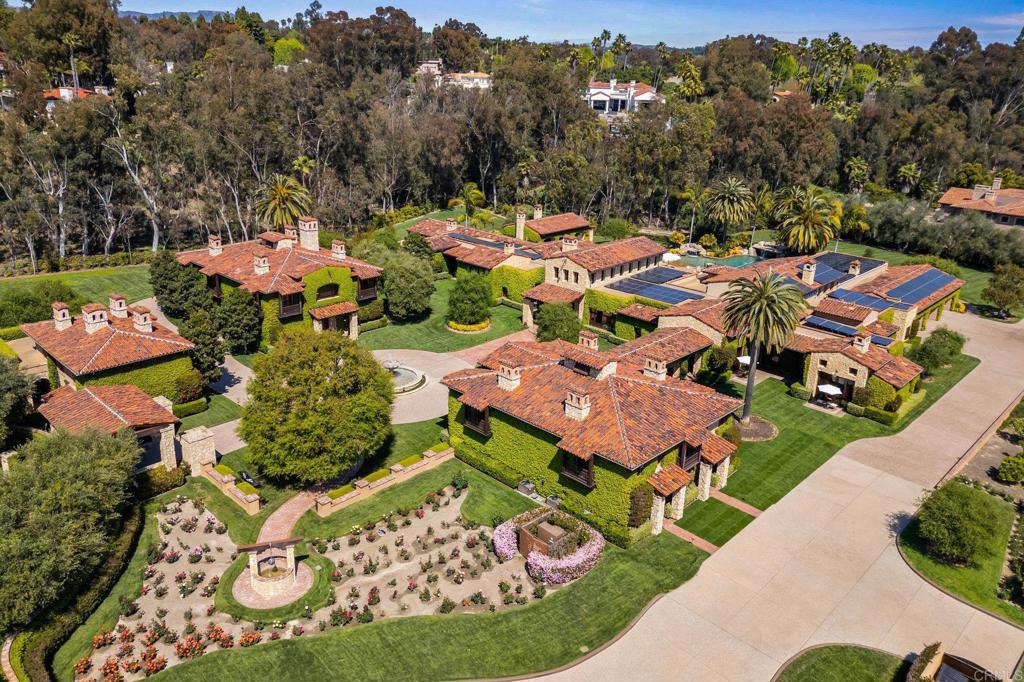 6314 El Apajo Rancho Santa Fe, CA 92067 - Photo 58 of 60 an aerial view of a house with a garden