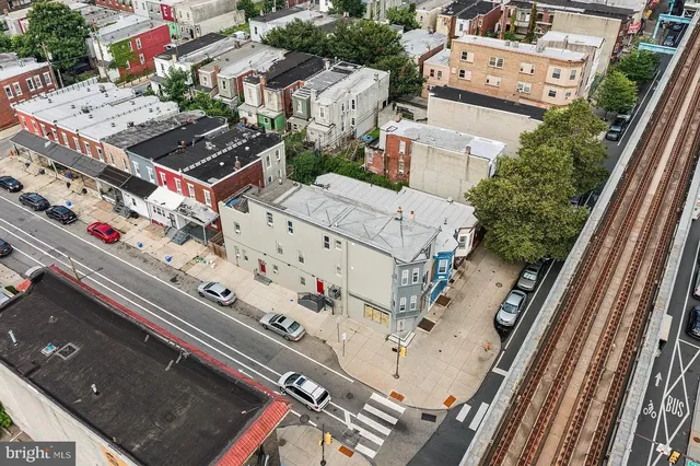 an aerial view of a city