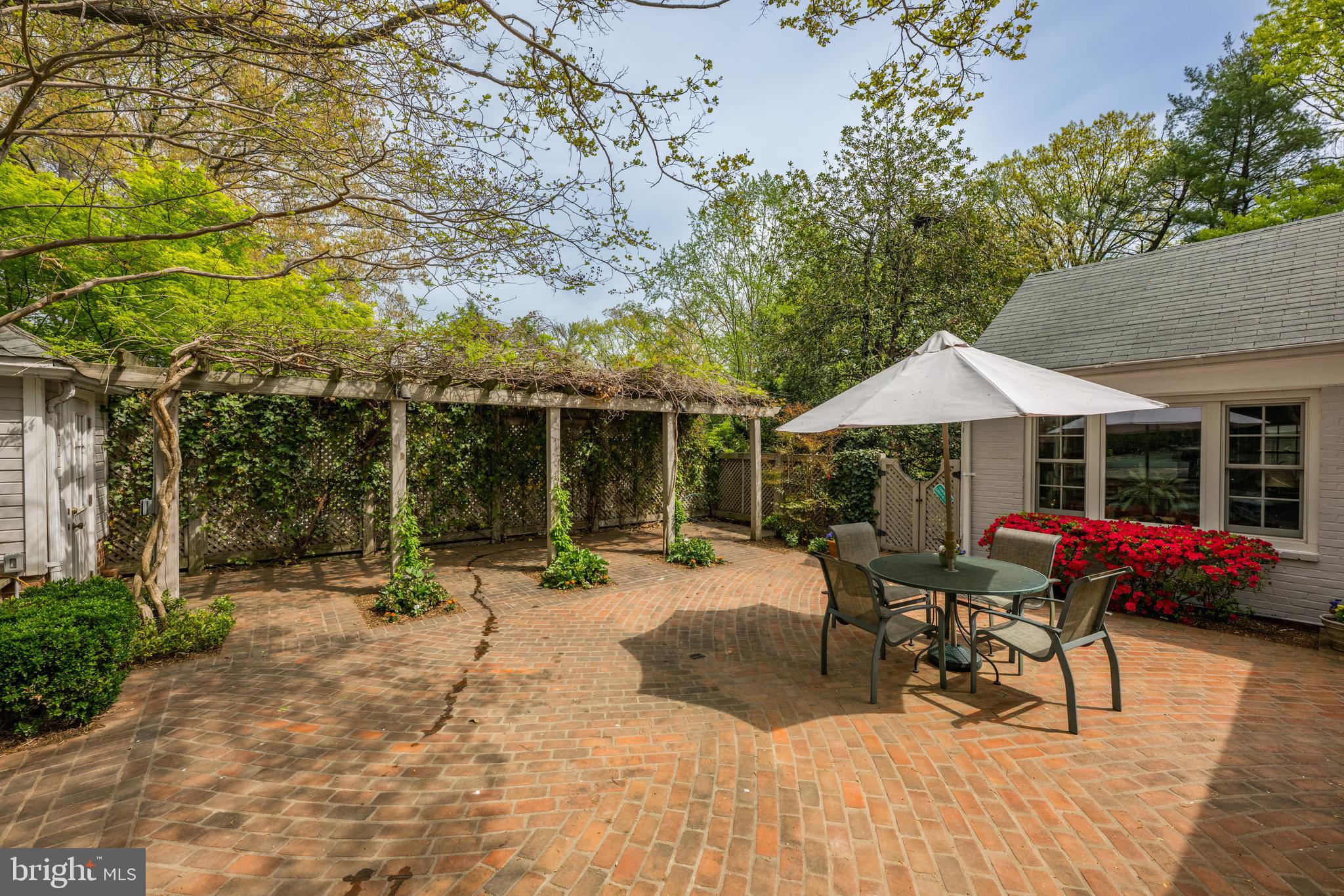 2260 48th Street Northwest Washington, DC 20007 - Photo 36 of 45 Patio with pergola & shed