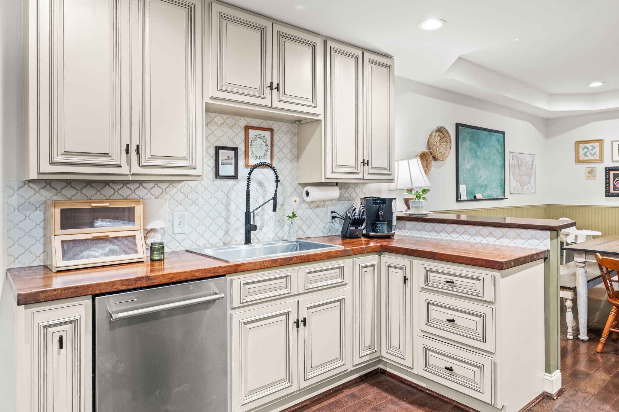 1517 Motlow College Road Normandy, TN 37360 - Photo 19 of 78 a kitchen with stainless steel appliances granite countertop a sink and cabinets