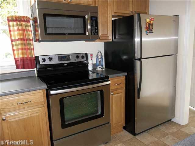 1525 Helmstetler Road Lexington, NC 27295 - Photo 6 of 11 Kitchen. stainless steel appliances. Stove, Microwave, Fridge, Dishwasher