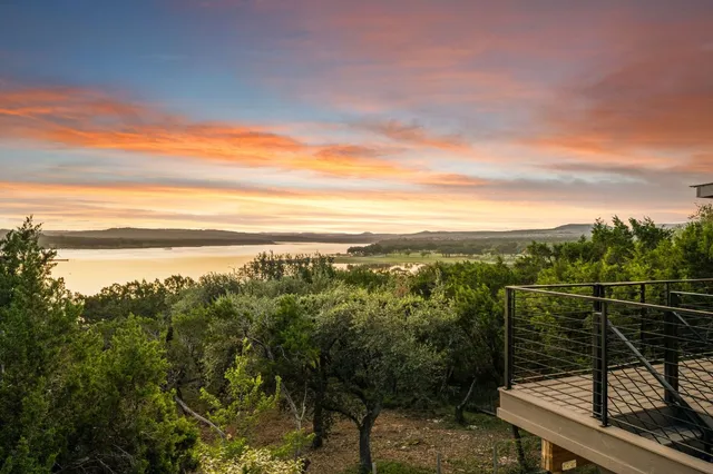 a view of a city from a balcony