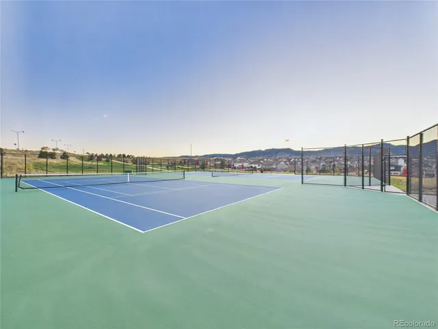 a front view of a building with street