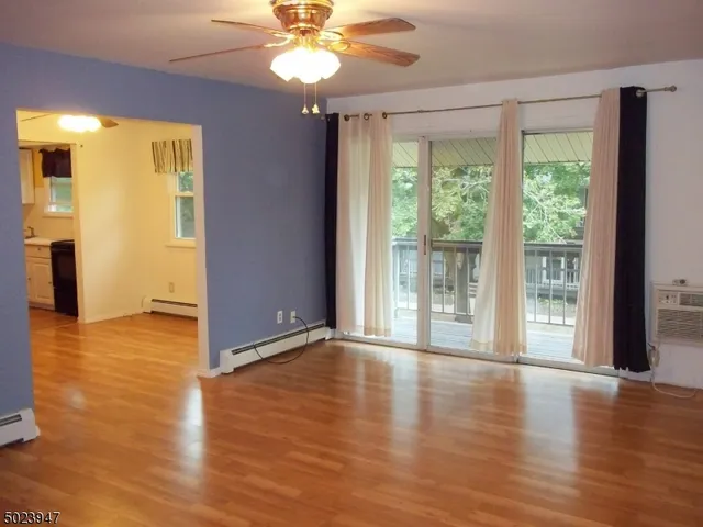 a view of a livingroom with a chandelier