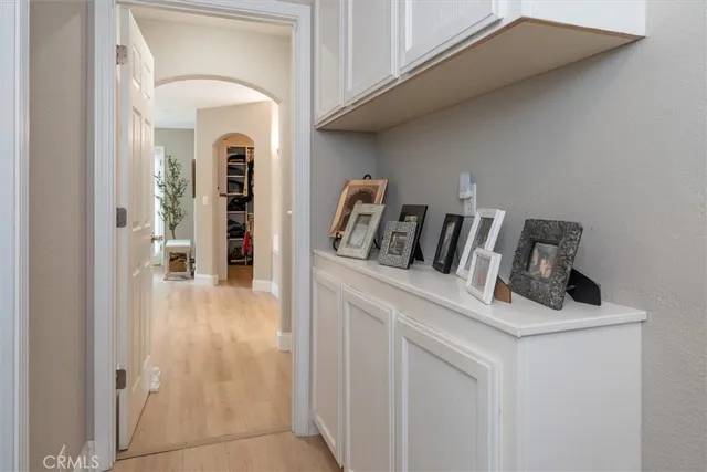 a view of a room with storage and utility room