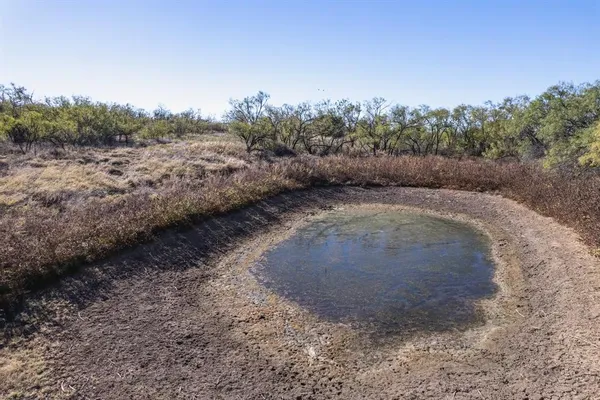 a view of a dirt road with trees in the background