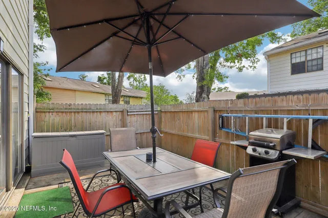 a backyard of a house