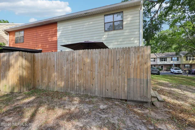 a backyard of a house
