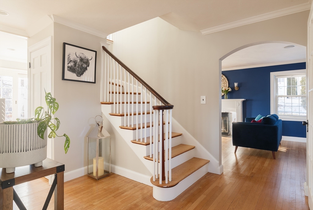 23 Regina Road Newton, MA 02466 - Photo 11 of 33 a view of entryway and hall with wooden floor