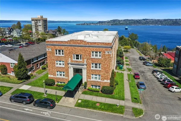 an aerial view of multiple house