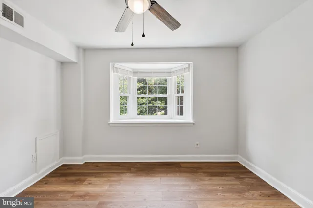 an empty room with a window