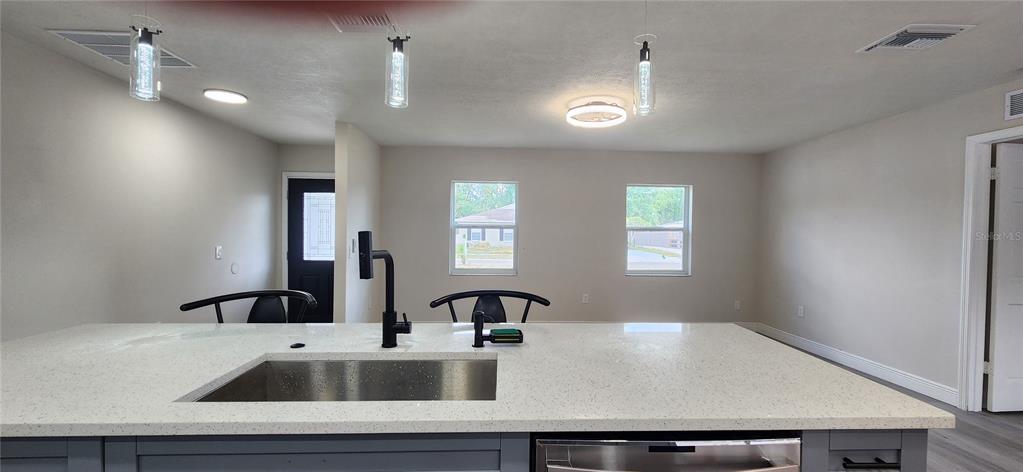 614 Huntington Street Brandon, FL 33511 - Photo 4 of 16 a view with a sink a counter space and a window
