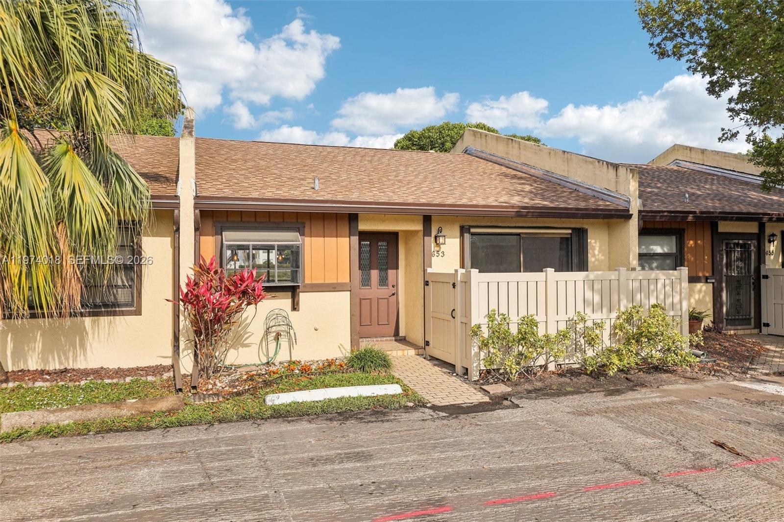 a front view of a house
