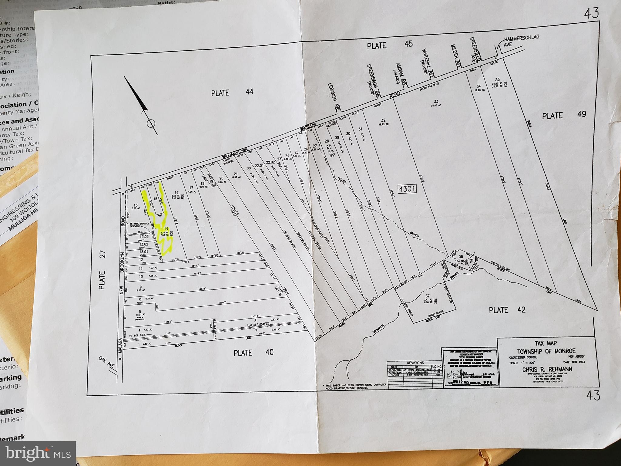 1722 Winslow Road Williamstown, NJ 08094 - Photo 7 of 12 Tax Map