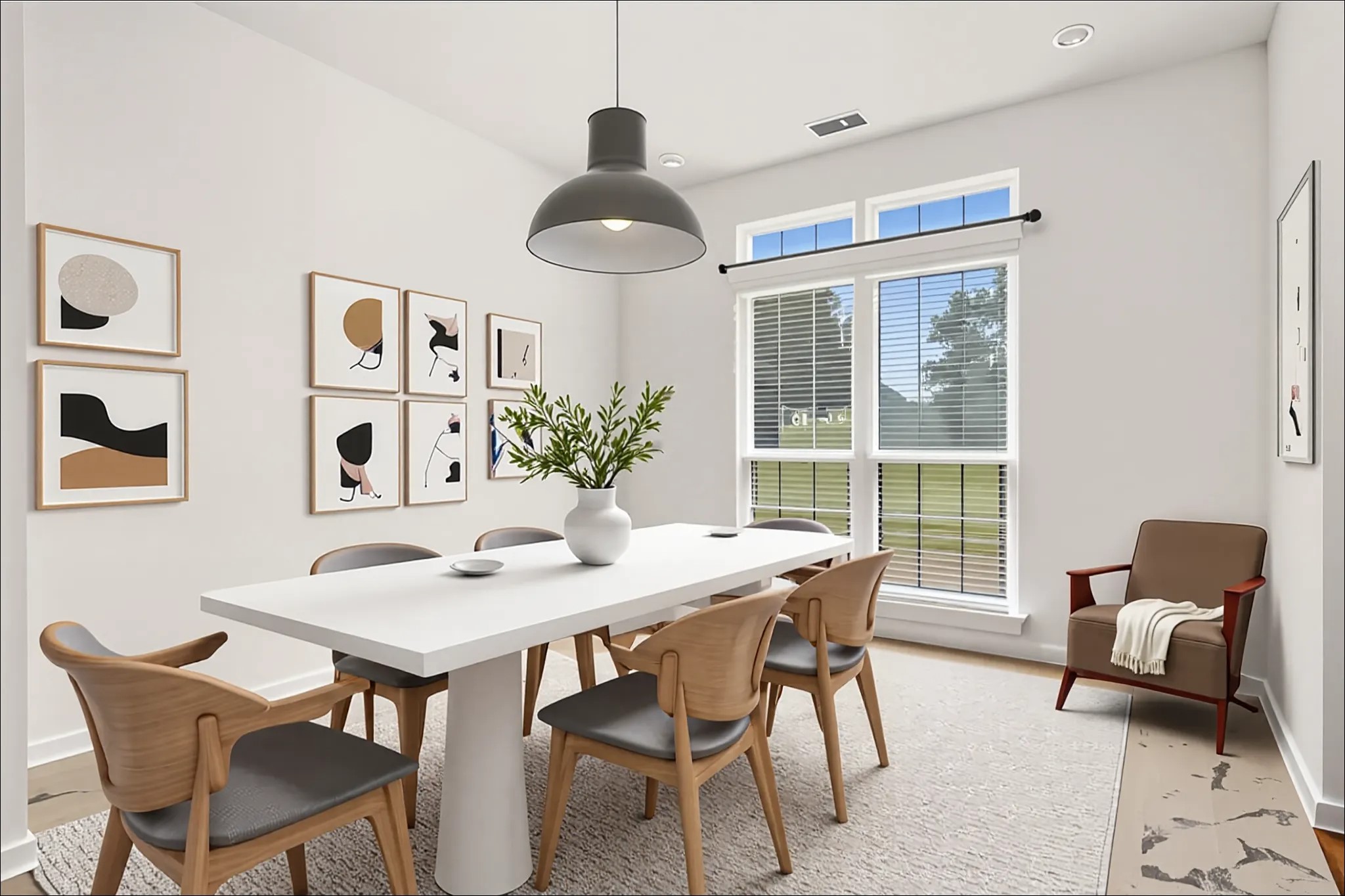 34334 Howell Road Waller, TX 77484 - Photo 10 of 37 This bright and inviting dining area offers a comfortable space for family meals and entertaining, featuring ample natural light and stylish accents.