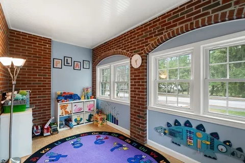 a storage room with a window