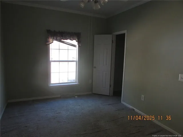 an empty room with a window